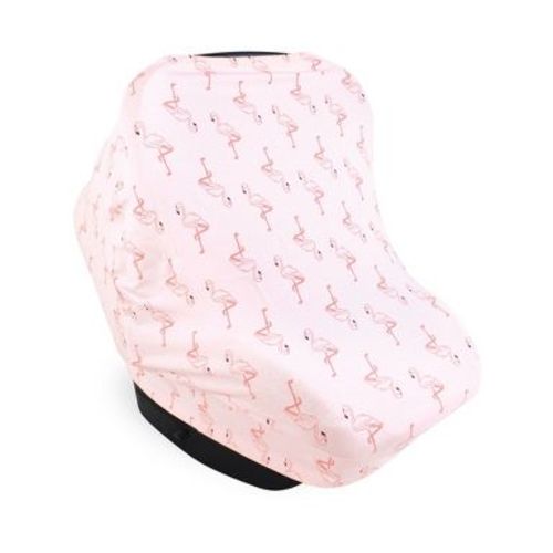 Hudson Baby Girls Multi-use Car Seat Canopy, Flamingo, One Size