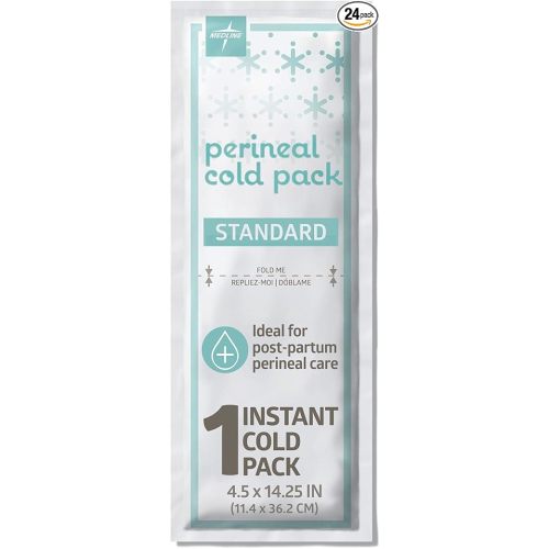 Medline Perineal Cold Packs for Postpartum Care (24 Count) Each Absorbent Pad is 4.5" x 14.25" Perfect for your After Delivery Postpartum Essentials Kit