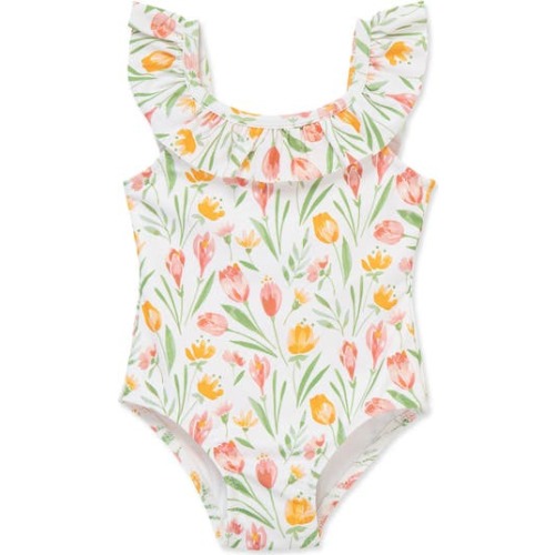 Little Me Crocus Ruffle One-Piece Swimsuit | Nordstromrack