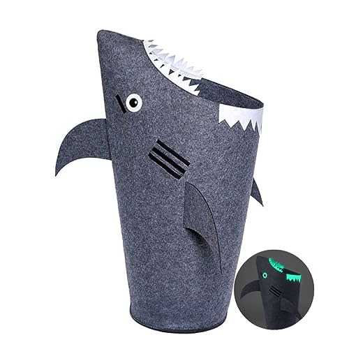 Pikl glow in the dark Shark Hamper for kids Unique Patented design large durable ideal for toy storage Kids laundry hamper boys hamper shark laundry basket kids laundry baskets kids hamper baby girls
