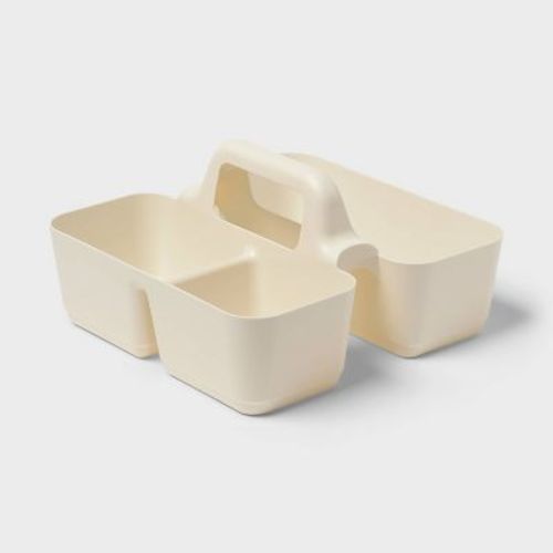 Small Plastic Dorm Shower Caddy Ivory&nbsp;- Room Essentials™