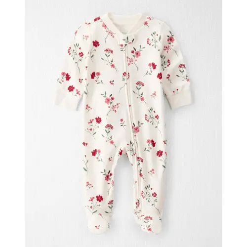 Baby Organic Cotton Sleep & Play Pajamas in Rosethorn Hollow Print - Little Planet | Carter's