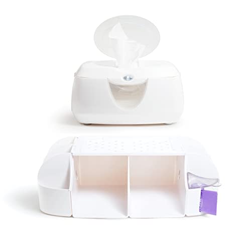 Munchkin Warm Glow Baby Wipe Warmer and Diaper Change Organizer with Storage