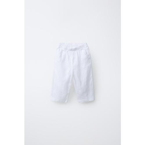 100% LINEN PANTS - White | ZARA United States