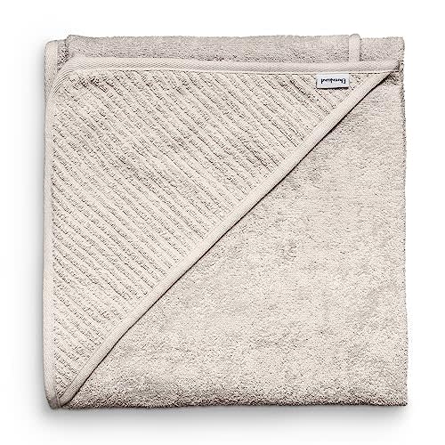 Ehrenkind® Hooded Towel, Baby Towel with Hood Made of Cuddly Soft Organic Cotton, Bath Towel in 100 x 100 cm, Beige, Bath Towel Children, Baby First Equipment Newborn or Baby Gift