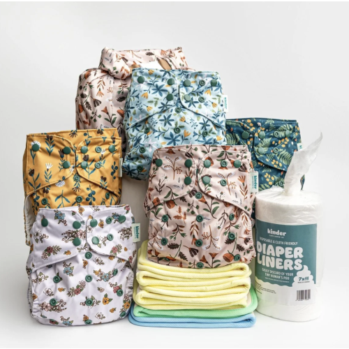 New Parent Starter Bundles: Pocket Cloth Diapers with Athletic Wicking Jersey and More