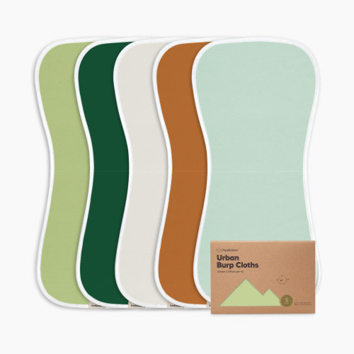 KeaBabies Urban Burp Cloths (5 Pack) - Hunter