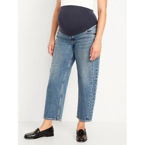 Old Navy Maternity Full Panel Barrel Ankle Jeans