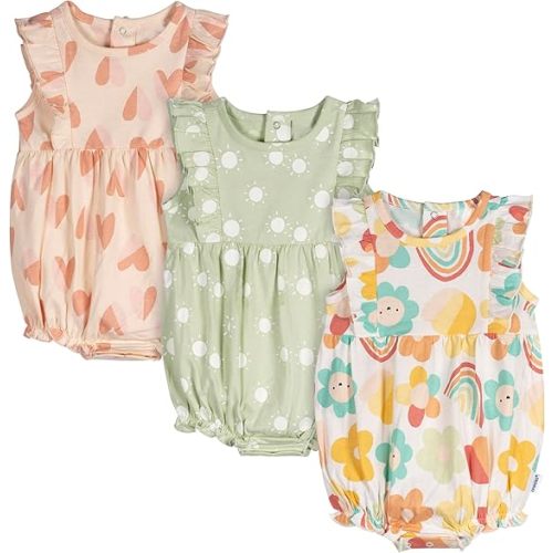 Onesies Brand Baby Girls' 3-pack Romper