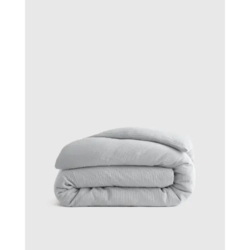 100% Organic Cotton Gauze Duvet Cover (only) in Mist, Size King/Cal King - so we can change it without having to immediately do laundry (game changer)