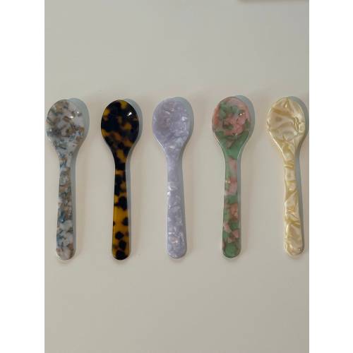 Handmade Colorful Acrylic Dessert Spoons: Ice Cream, Coffee, Tea