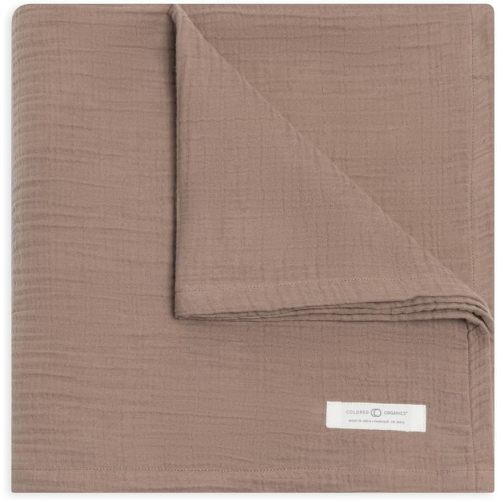 Colored Organics Baby Organic Cotton Swaddle - Infant Receiving Blanket - Taupe Muslin