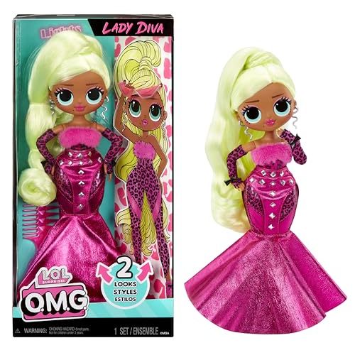 LOL Surprise OMG Lady Diva Fashion Doll with Multiple Surprises Including Transforming Fashions and Fabulous Accessories Great Gift for Kids Ages 4+