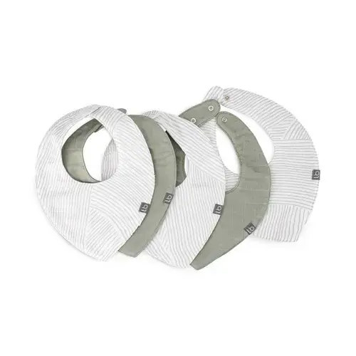 Little Bamboo Muslin Bibs 5 Pack Bayleaf | Baby Bunting AU