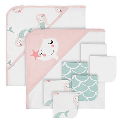 mighty goods™ 8-Piece Hooded Towel and Washcloth Set in Mermaid