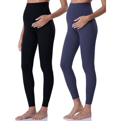 POSHDIVAH Maternity Leggings for Women Pregnancy Yoga Pants