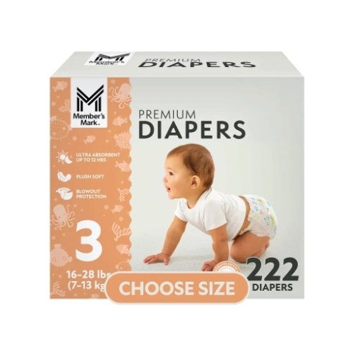Member's Mark Premium Baby Diapers, Size 3- Samsclub.com