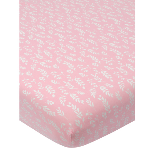 Modern Moments by Gerber Baby & Toddler Girl Ultra Soft Fitted Crib Sheet, Pink Vines
