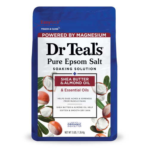 Dr Teal's Epsom Salt Magnesium Soak, with Shea Butter & Almond Oil, 3 lbs