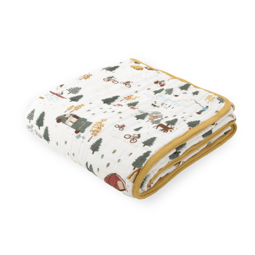 Original Organic Cotton Muslin Quilt - Alpine Adventure