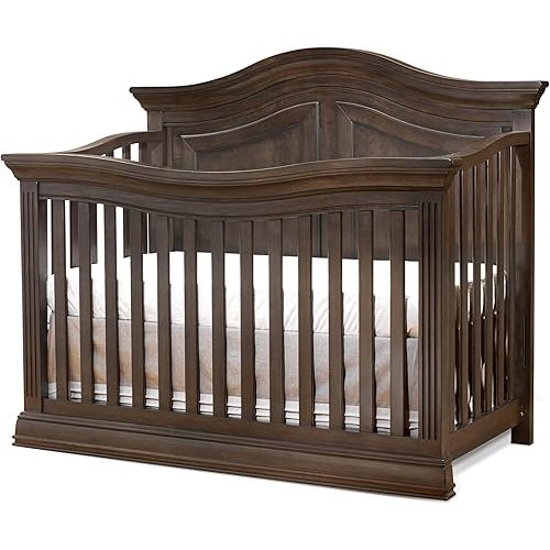 Sorelle Furniture Providence Crib, Classic 4-In-1 Convertible Crib, Chocolate Brown Crib Made of Wood, Non-Toxic Finish, Wooden Baby Bed, Toddler Bed, Child’s Daybed -Chocolate Brown