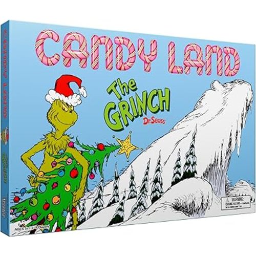 Candy Land: The Grinch Board Game, Play as Who-Ville Characters and Race to Mt. Crumpit, Classic Preschool Game for Kids and Families, Ages 5+, 2-4 Players, Officially Licensed Dr. Seuss Merchandise