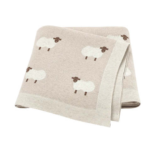 Sheep Knitted Blanket