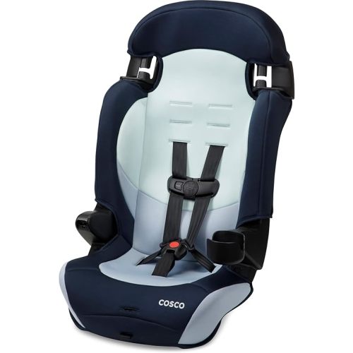 Cosco Kids Finale DX 2-in-1 Booster Car Seat, Forward Facing Toddler Car Seat (40-65 lbs) and Belt Positioning High Back Booster (40-100 lbs), Rainbow