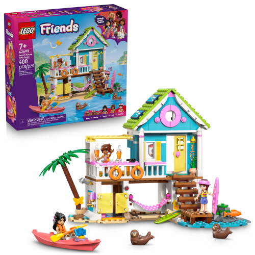 LEGO Friends Beach House with Seals Building Toy for Girls & Boys - Pretend Play Set for Kids, Ages 7+ - W/3 Minidolls, 2 Toy Animals, & Accessories - Gift Idea for Birthdays - 42699