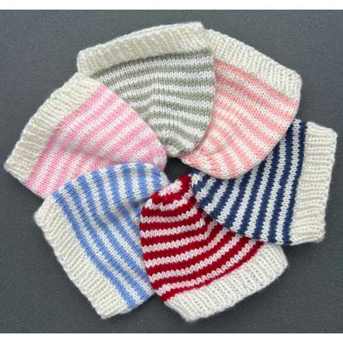 Hand Knit Stiped Infant Newborn Baby Hat Beanie Assorted Colors