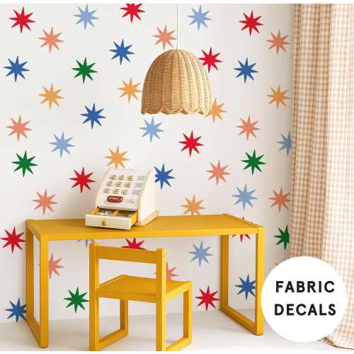 Star Fabric Wall Stickers: Whimsical Nursery & Playroom Decor