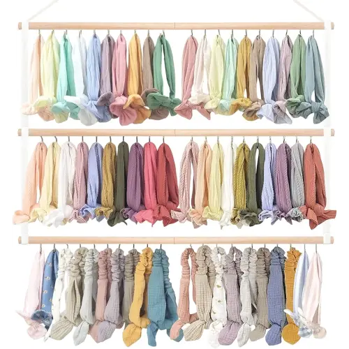 POVETIRE Headband Holder Head Bands Organizer for Girls Hair Bows Hanging Baby Headbands Hair Accessories Organizer Storage Wall Hanging Decor for Newborn Infant Toddlers Kids