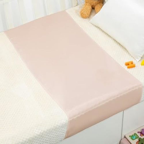 100% Mulberry Silk Crib Sleeve for Baby Hair Loss Prevention, Premium 23 Momme Natural Silk Bassinet Sheet for Bassinets/Cradles/Cots/Cribs (Champagne)