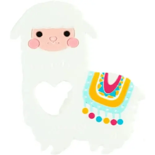 BUSY BABY Teething Toy - 2-in-1 Teether and Toy for Babies and Toddlers - As seen on Shark Tank - Made from 100% Food Grade Silicone - BPA Free and BPS Free - Dishwasher Safe - Alpaca