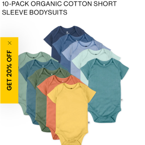 10-Pack Organic Cotton Short Sleeve Bodysuits | Honest Baby Clothing