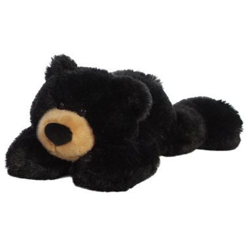 Aurora Medium Hugga-Wug Bear Snuggly Stuffed Animal Black 12"