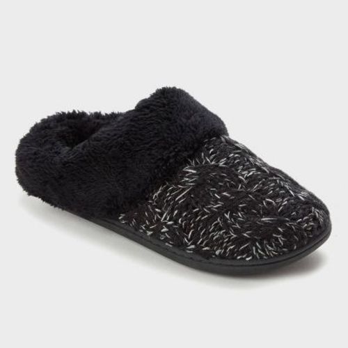 dluxe by dearfoams Women's Carol Slide Slippers - Charcoal Gray M