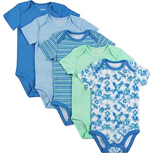 Hanes Baby and Toddler Ultimate Flexy Short Sleeve Bodysuit (5 Pack)