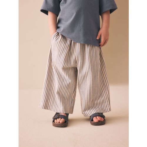 Blue/Ecru Stripe Textured Lightweight Joggers (3mths-7yrs)