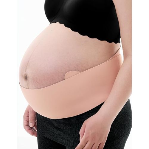 Momcozy Belly Bands for Pregnant Women, One-Piece & Portable Pregnancy Belly Band with Ergonest Back Support & Breathable Fabric – Adjustable Maternity Belt for Small/Round/High-Carrying Belly