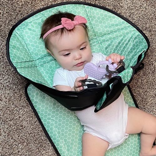 SnoofyBee Portable Changing Pad and Diaper-Time Playmat with Redirection Barrier