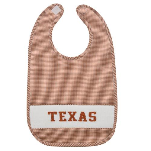 Texas Smocked Gingham Bib