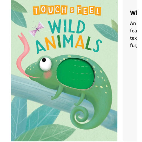 Wild Animals: A Touch and Feel Book - Children's Board Book - Educational