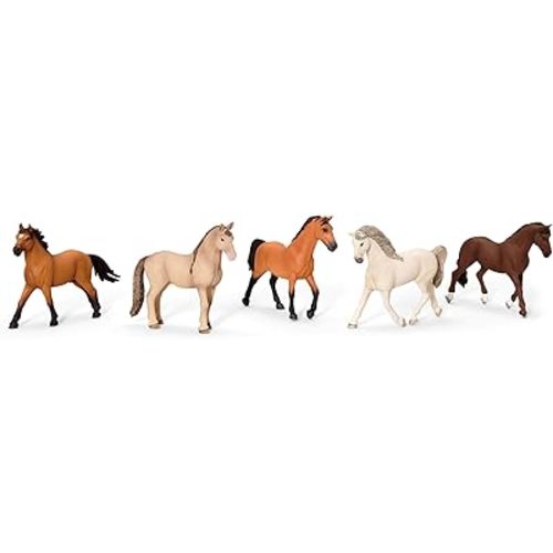 Schleich Horse Club - 5PC Horse Figurine Playset - Realistic Horses for Girls and Boys - Equestrian Toy Set for Kids Ages 5+ | 77725