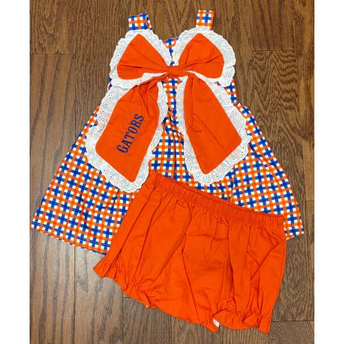 Gators Bowtiful Girl Diaper Set