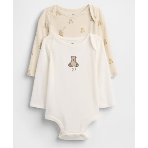 Baby Organic Cotton Brannan Bear Bodysuit (2-Pack)- GAP- 3-6 months