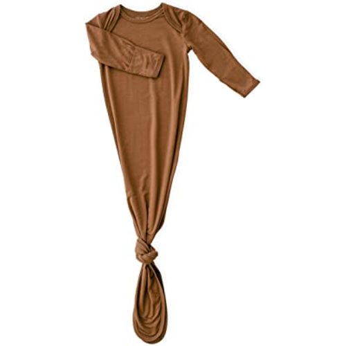 Wallaby Kids Extra Tall Knotted Baby Gown, Super Soft Bamboo Newborn Sleeper for Baby Girl and Boy