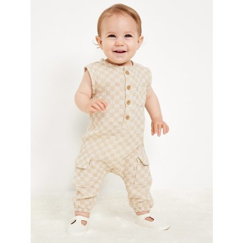 Sleeveless Henley Jumpsuit for Baby, 6-12M