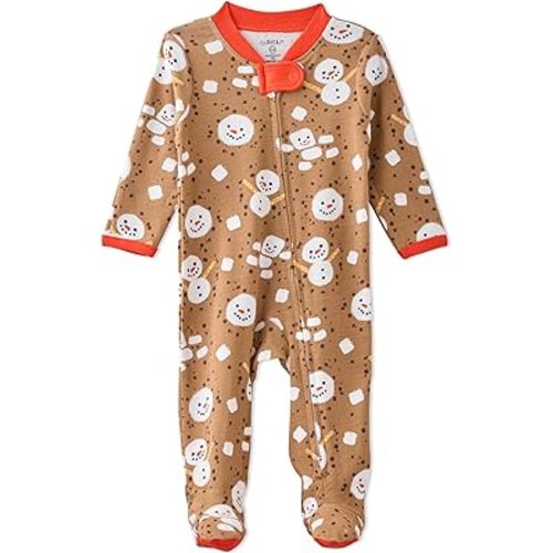 Butterblu Scout Sleep & Play 100% Organic Cotton Footed Zip Front Sleeper Pajamas for Baby Boys, Girls, Unisex