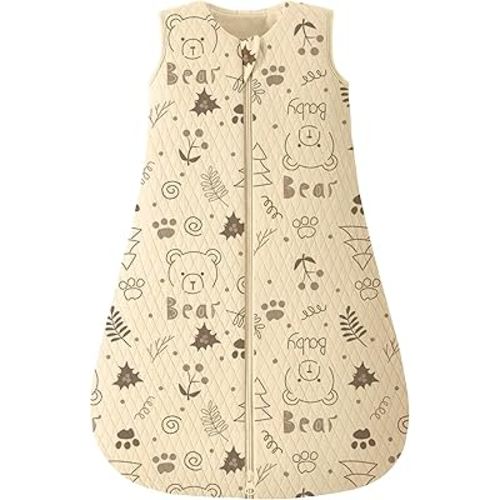 Looxii Baby Sleep Sack 0-6 Months 2.5 TOG Baby Wearable Blanket, Cotton Quilted Newborn Sleeping Bag 2-Way Zipper Warm Toddler Sleeping Sack for Winter